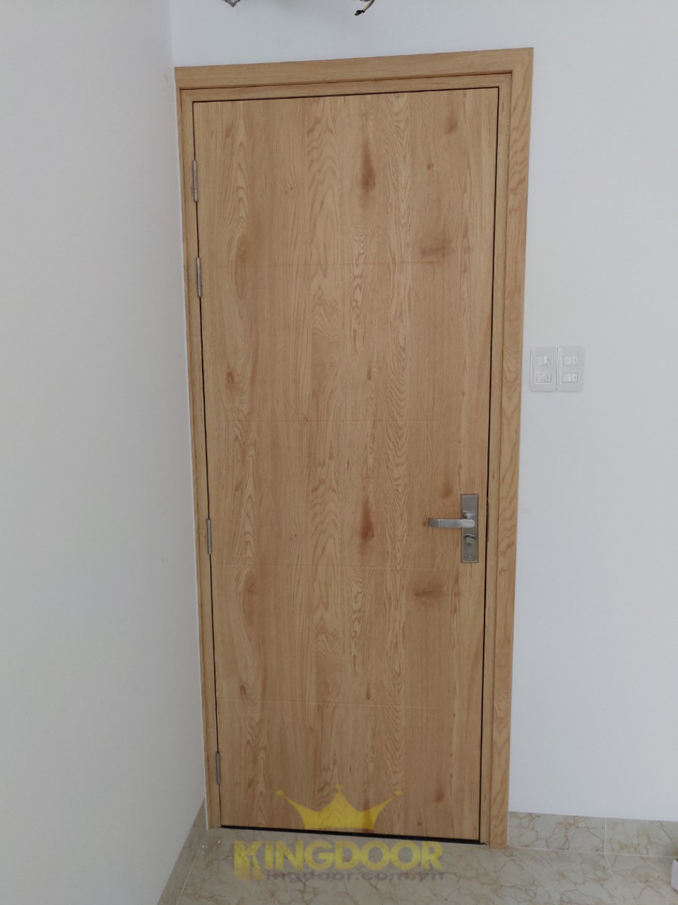 Mẫu cửa nhựa Composite phủ da giả gỗ mã màu B15.