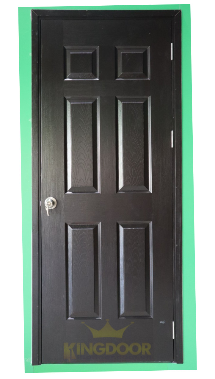 Mẫu cửa HDF sơn màu đen.